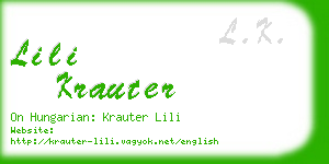 lili krauter business card